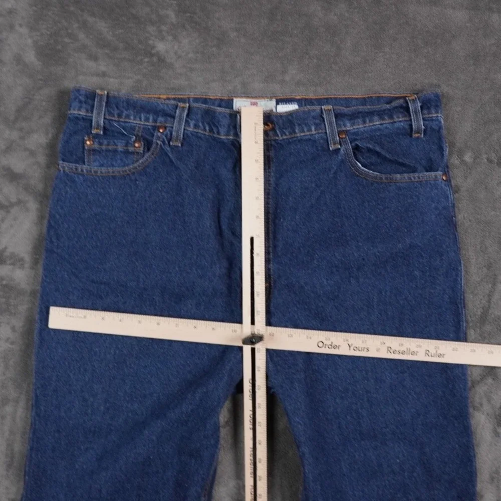 VTG Levis 540 Jeans Mens 44x34 (42x34) Blue‎ Orange Tab Dark Wash Black Bat Wing